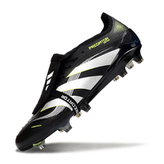 Adidas Predator 25 Elite Tongue Black White and Green Firm Ground FG Football Boot