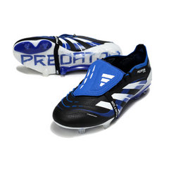Adidas Predator 25 Elite Tongue Black White and Blue Firm Ground FG Football Boot