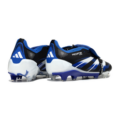 Adidas Predator 25 Elite Tongue Black White and Blue Firm Ground FG Football Boot