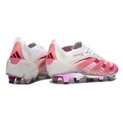 Adidas Predator 25 Elite White and Pink Firm Ground FG Football Boot
