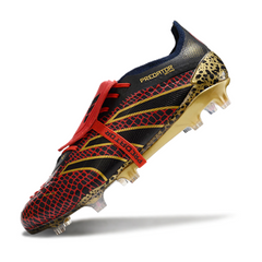 Adidas Predator 25 Elite Tongue Black Red and Yellow Firm Ground FG Football Boot