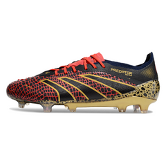 Adidas Predator 25 Elite Black Red and Yellow Firm Ground FG Football Boot