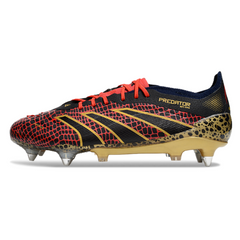 Adidas Predator 25 Elite Black Red and Yellow Mixed Studs SG Football Boot