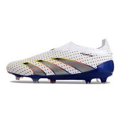 Adidas Predator 30 Elite Laceless White Blue and Orange Firm Ground FG Football Boot