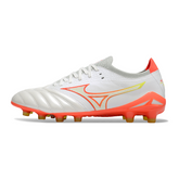 Mizuno Morelia Neo IV Elite White Orange and Yellow Firm Ground FG Football Boot