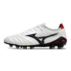 Mizuno Morelia Neo IV Elite White Black and Red Firm Ground FG Football Boot