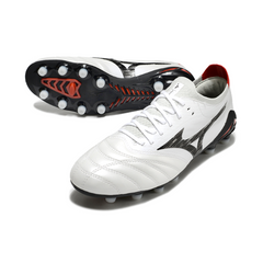 Mizuno Morelia Neo IV Elite White Black and Red Firm Ground FG Football Boot