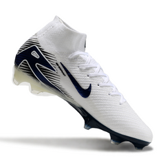 Nike Air Zoom Mercurial Superfly 10 Elite White and Blue Firm Ground FG Football Boot