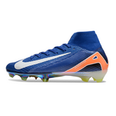 Nike Air Zoom Mercurial Superfly 10 Elite Blue White and Orange Firm Ground FG Football Boot