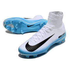 Nike Mercurial Superfly 5 Elite White and Light Blue Firm Ground FG Football Boot