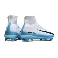 Nike Mercurial Superfly 5 Elite White and Light Blue Firm Ground FG Football Boot
