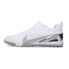 Nike Zoom Mercurial Vapor 16 Pro White and Silver Vini Kids Turf TF Football Boot