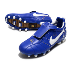 Nike Tiempo R10 Tongue Legend Elite Blue and White Firm Ground FG Football Boot