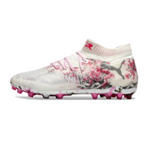 Puma Future 8 White and Pink Artificial Ground AG Football Boot