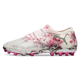 Puma Future 8 Low Cut White and Pink Artificial Ground AG Football Boot
