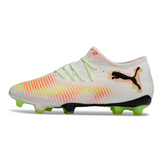 Puma Future 8 Low Cut White Orange and Green Firm Ground FG Football Boot