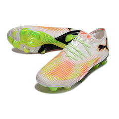 Puma Future 8 Low Cut White Orange and Green Firm Ground FG Football Boot