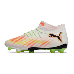 Puma Future 8 White Orange and Green Firm Ground FG Football Boot