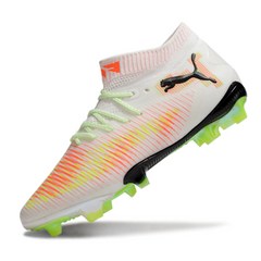 Puma Future 8 White Orange and Green Firm Ground FG Football Boot