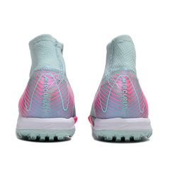 Nike Zoom Mercurial Superfly 10 Elite Kids Light Blue and Pink Turf TF Football Boot
