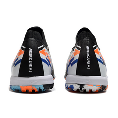 Nike Zoom Mercurial Vapor 16 Elite Kids Black Blue and Orange Turf TF Football Boot