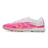 Adidas Predator 25 Elite White and Pink Turf TF Football Boot