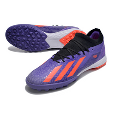 Chuteira Society Adidas X Crazyfast.1 TF Roxa e Laranja Salah - VENI Futebol