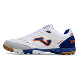 Joma Top Flex White Blue and Orange Turf TF Football Boot