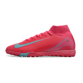 Nike Zoom Mercurial Superfly 10 Elite Pink and Light Blue Turf TF Football Boot