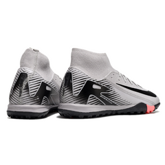 Nike Zoom Mercurial Superfly 10 Elite Gray and Black Turf TF Football Boot
