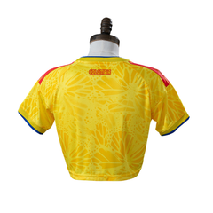 Colombia Adidas 2026 Home Women's Baby Tee Version Football T-Shirt