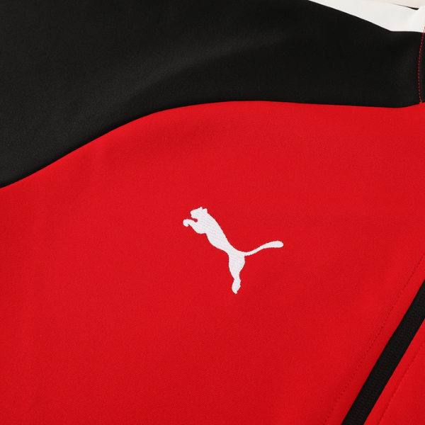 Conjunto de Frio Puma Jaqueta + Calça Vermelha e Preta - VENI Futebol