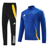 Adidas Cold Set Blue Yellow and Black Cold Set Quarter-Zip Top and Pants