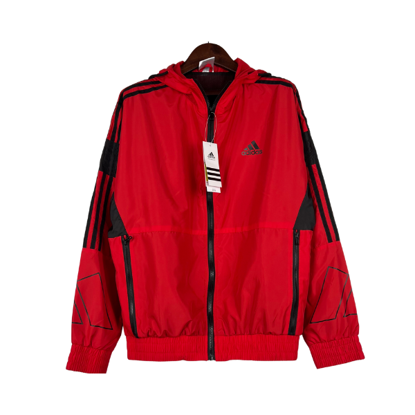 Windjacke Adidas Rot und Schwarz - VENI Futebol