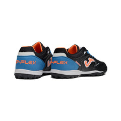 Joma Top Flex Black Blue and Orange Turf TF Football Boot