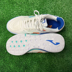 Joma Top Flex Rebound White and Blue Indoor IC Football Boot Size 40 Eur