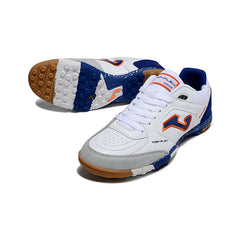 Joma Top Flex White Blue and Orange Turf TF Football Boot