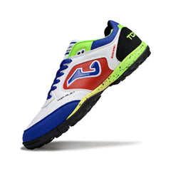 Joma Top Flex White Red Green and Pink Turf TF Football Boot