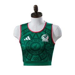 Mexico Adidas 2026 Home Women's Cropped Jersey Version Football T-Shirt