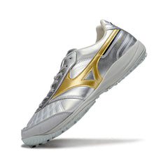 Mizuno Morelia Neo 4 Silver and Gold Turf TF Football Boot