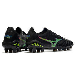 Mizuno Morelia Neo III Elite Black and Blue Firm Ground FG Football Boot