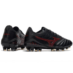 Mizuno Morelia Neo III Elite Black and Red Firm Ground FG Football Boot