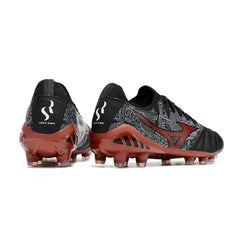 Mizuno Morelia Neo III Elite Sergio Ramos Black Gray and Red Firm Ground FG Football Boots