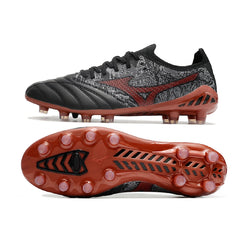 Mizuno Morelia Neo III Elite Sergio Ramos Black Gray and Red Firm Ground FG Football Boots