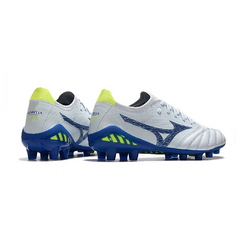 Mizuno Morelia Neo III Elite White Blue and Green Firm Ground FG Football Boot