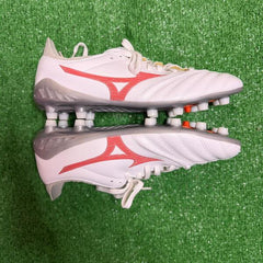 Mizuno Morelia Neo III Elite White and Red Firm Ground FG Football Boot Size 44 Eur