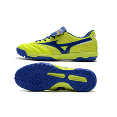 Mizuno Morelia Sala Classic Neon Green and Blue Turf TF Football Boot