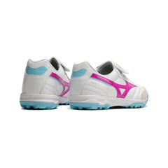 Mizuno Morelia TF White Pink and Blue Turf TF Football Boot