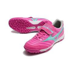 Mizuno Morelia Turf TF Pink and Light Blue Football Boot