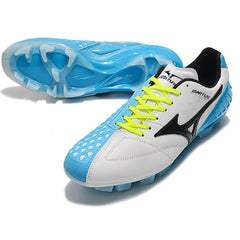 Mizuno Wave Ignitus 4 White and Blue Firm Ground FG Football Boot